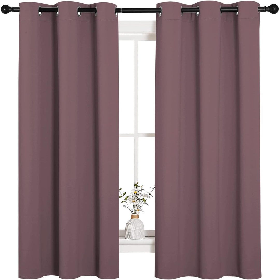 Dry Rose Room-Darkening Curtains, 42 x 63 in, Set of 2 - Just Closeouts Canada Inc.