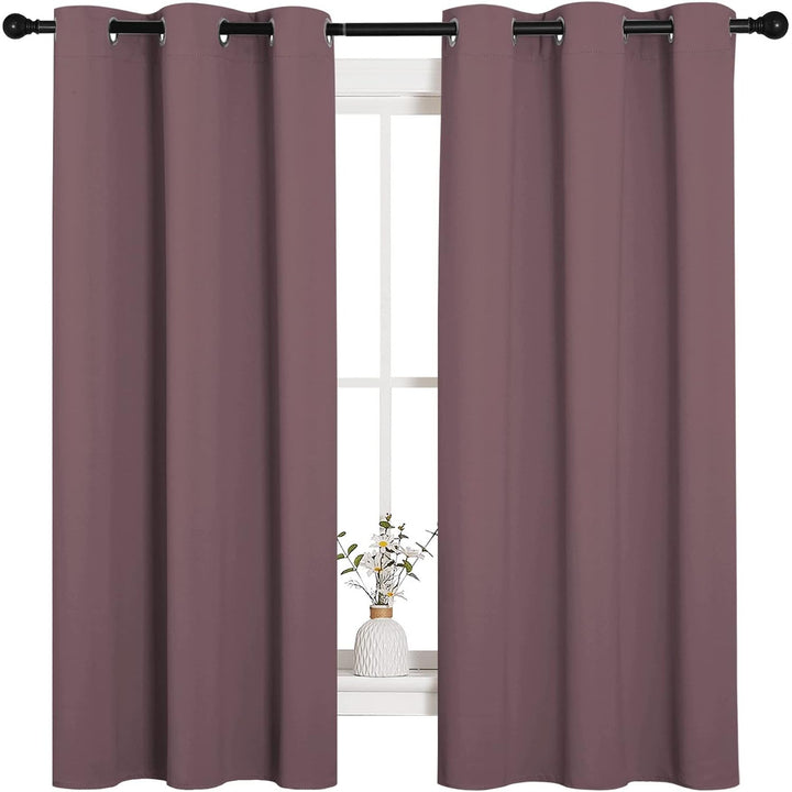 Dry Rose Room-Darkening Curtains, 42 x 63 in, Set of 2 - Just Closeouts Canada Inc.