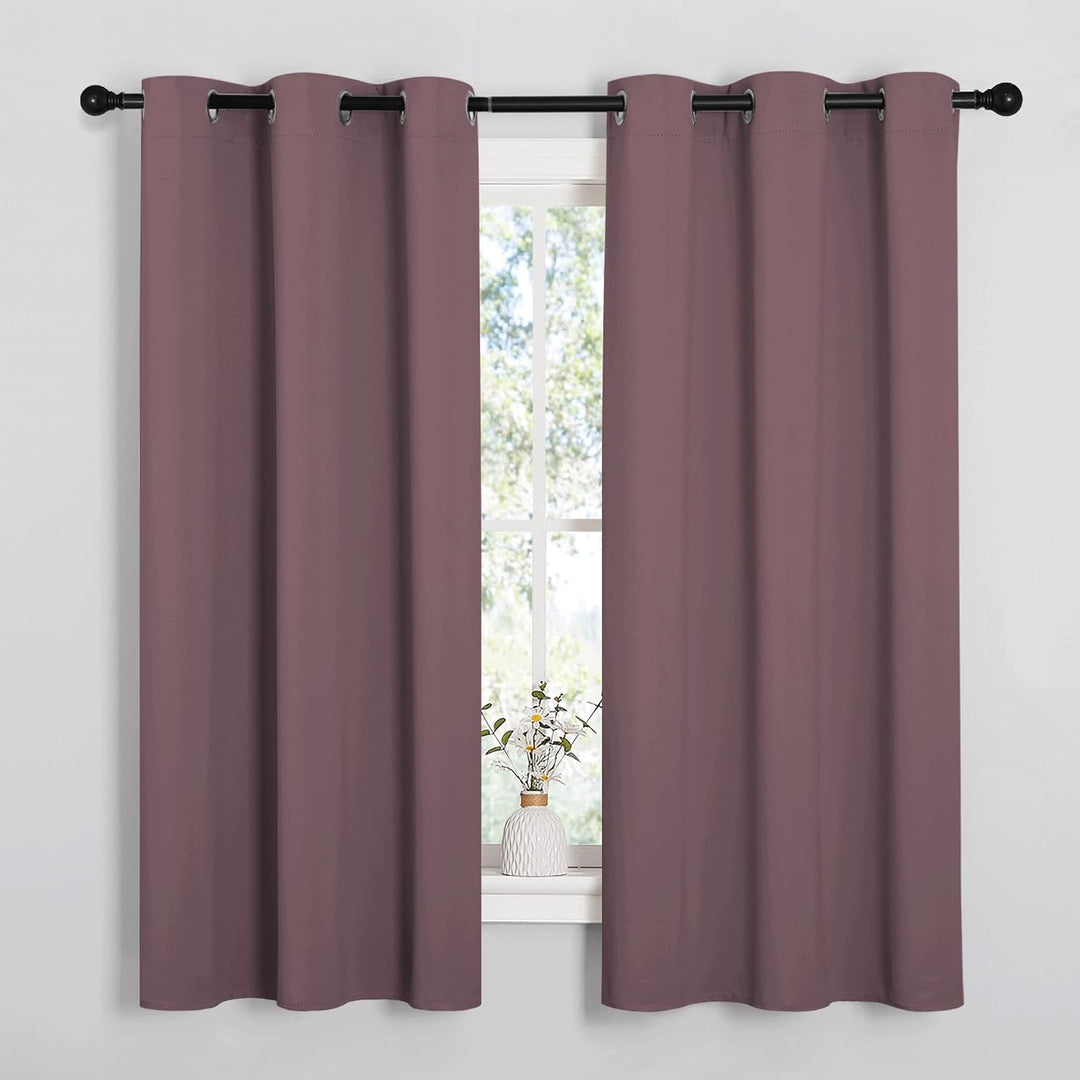 Dry Rose Room-Darkening Curtains, 42 x 63 in, Set of 2 - Just Closeouts Canada Inc.