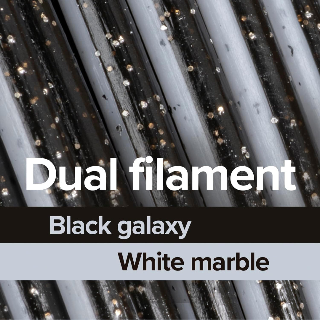 Dual Color PLA Filament, Marble White and Galaxy Black Yin - Yang 1.75mm 3D Printing Filament, 3D Printer PLA Filament, 1kg Spool (2.2lb) - Just Closeouts Canada Inc.CA09002