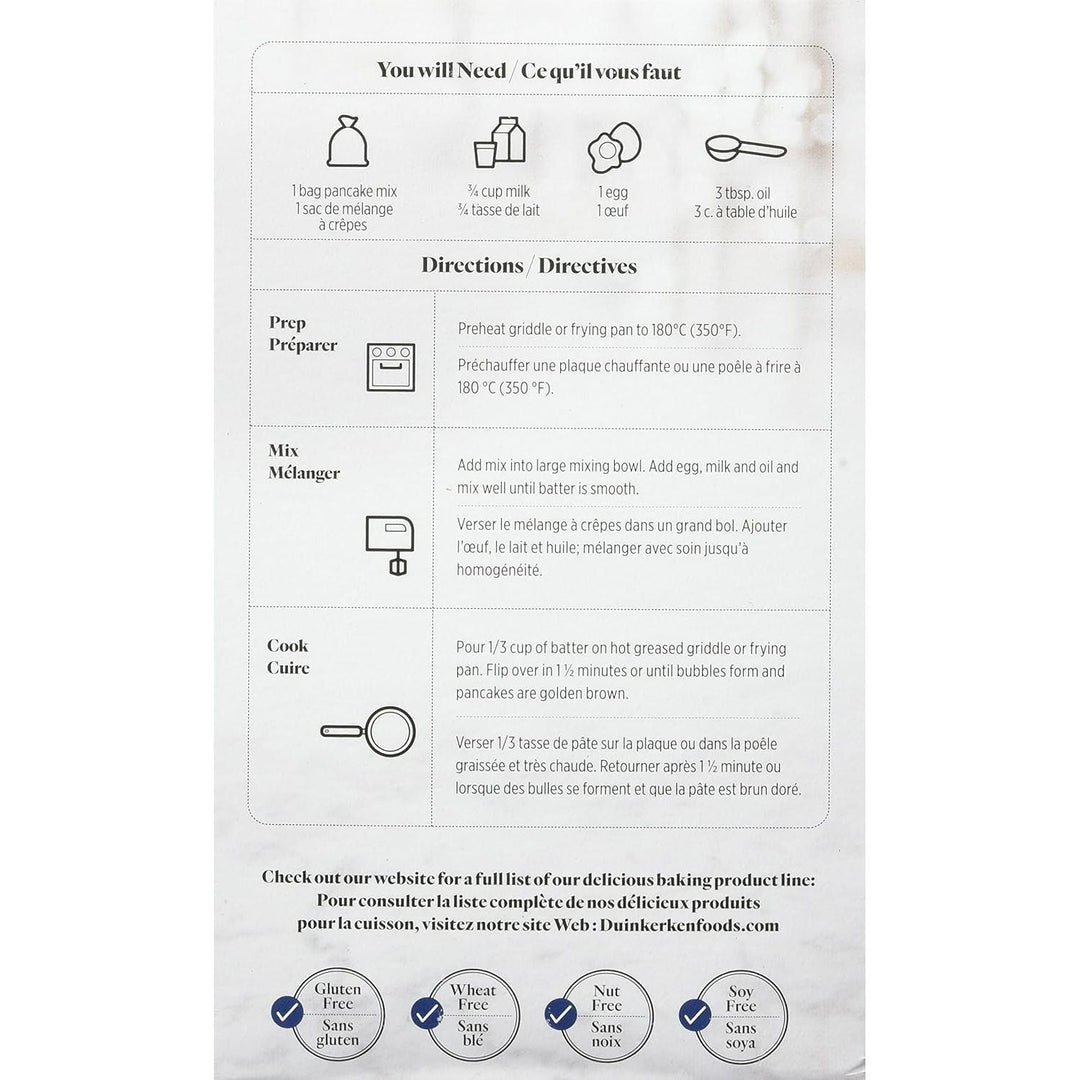 Duinkerken Gluten Free Waffle Pancake Mix, 430g - Just Closeouts Canada Inc.628305000039