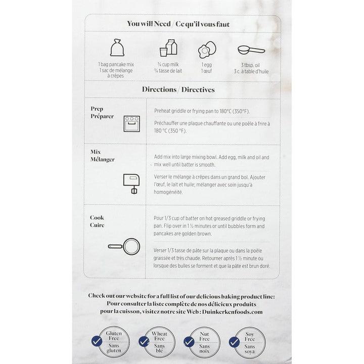 Duinkerken Gluten Free Waffle Pancake Mix, 430g - Just Closeouts Canada Inc.628305000039