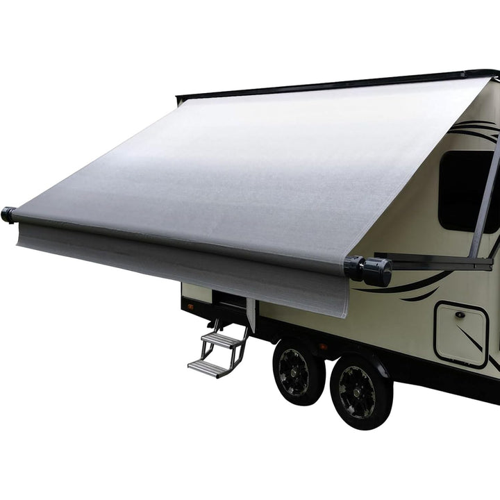 Dulepax RV Awning Fabric Replacement - 12.2ft Heavy Duty 16 oz Vinyl - Universal for All Brands - Senior Fade Grey - Just Closeouts Canada Inc.