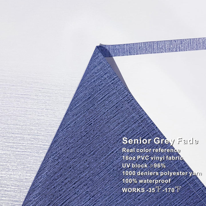 Dulepax RV Awning Fabric Replacement (17.2ft) - Heavy Duty 16oz Vinyl Universal for All Brands - Senior Fade Blue - Just Closeouts Canada Inc.