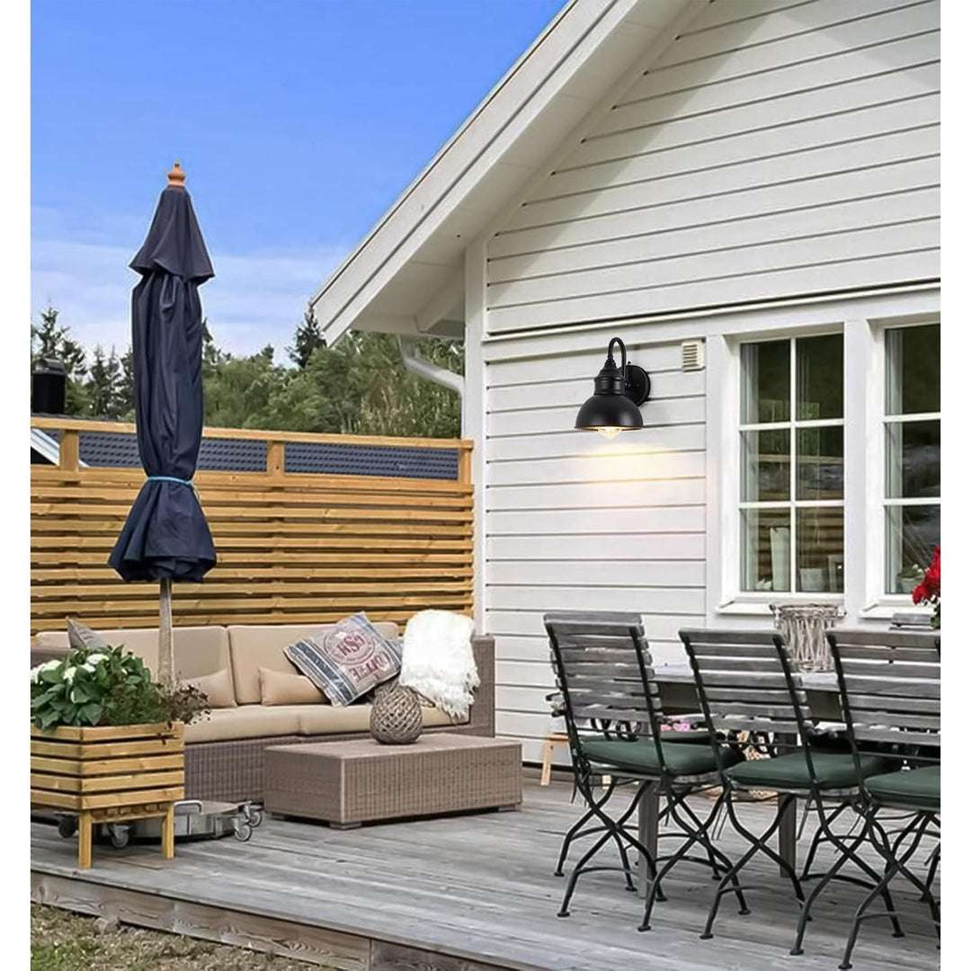 Dusk to Dawn Outdoor Barn Gooseneck Lights, Classic Small Exterior Farmhouse Barn Lights, Waterproof and Rust Resistant Exterior Light Fixtures, Porch Gooseneck Lights, Garage Outdoor Lighting. - Just Closeouts Canada Inc.