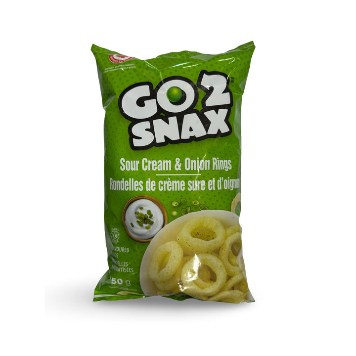 Go 2 Snax Sour Cream & Onion Rings, 150g