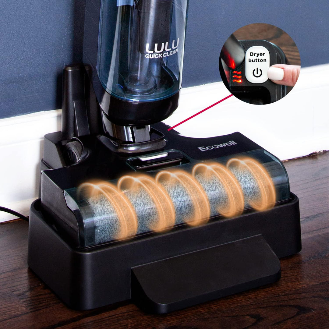 Ecowell Cordless Wet Dry Vacuum Cleaner Multi-Surface Air-Drying Digital Display for Hard Floors LULU Quick Clean P05, Blue - Just Closeouts Canada Inc.