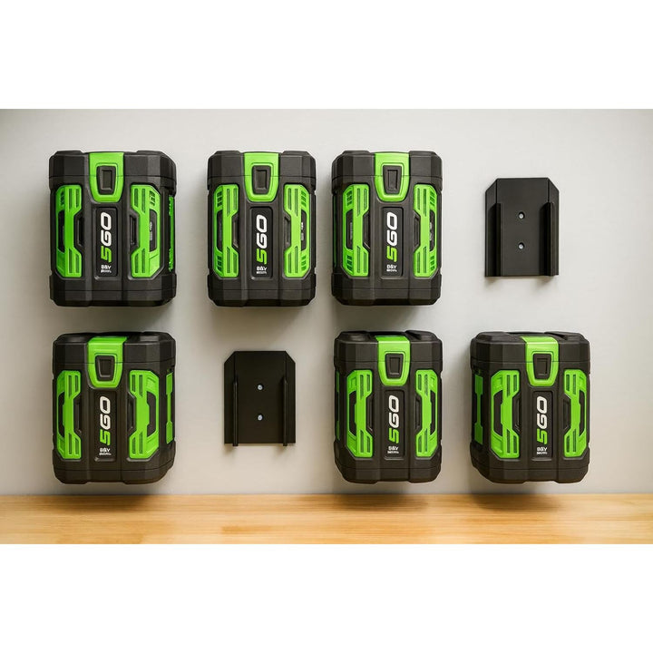 Ego Battery 56V Wall Mount Holder, Compatible with All Ego 56V ARC Lithium - Ion Batteries (Black, Pack of 4) - Just Closeouts Canada Inc.