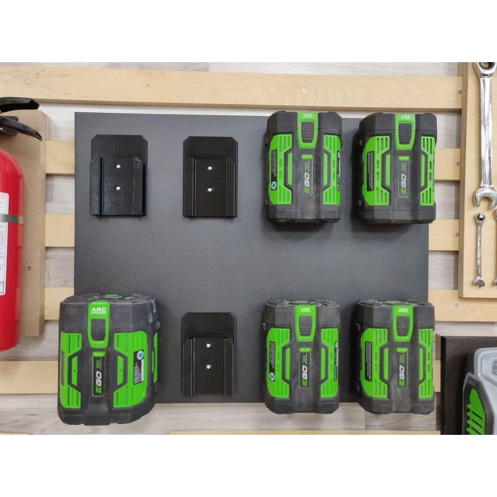 Ego Battery 56V Wall Mount Holder, Compatible with All Ego 56V ARC Lithium - Ion Batteries (Black, Pack of 4) - Just Closeouts Canada Inc.