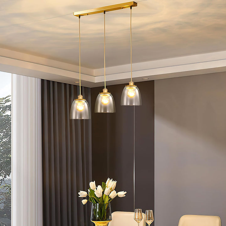 Eietonte 3 Pack Clear Glass Shade Replacements, Ceiling Fan Light Covers Glass Globes Lampshades for Chandelier, 4.92"High, 4.72"Diameter, 1.65 "Fitter, High Transmittance Bell Shaped Glass Shades - Just Closeouts Canada Inc.