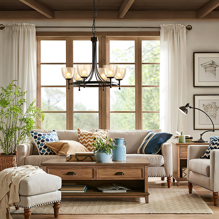 Eietonte 3 Pack Clear Glass Shade Replacements, Ceiling Fan Light Covers Glass Globes Lampshades for Chandelier, 4.92"High, 4.72"Diameter, 1.65 "Fitter, High Transmittance Bell Shaped Glass Shades - Just Closeouts Canada Inc.