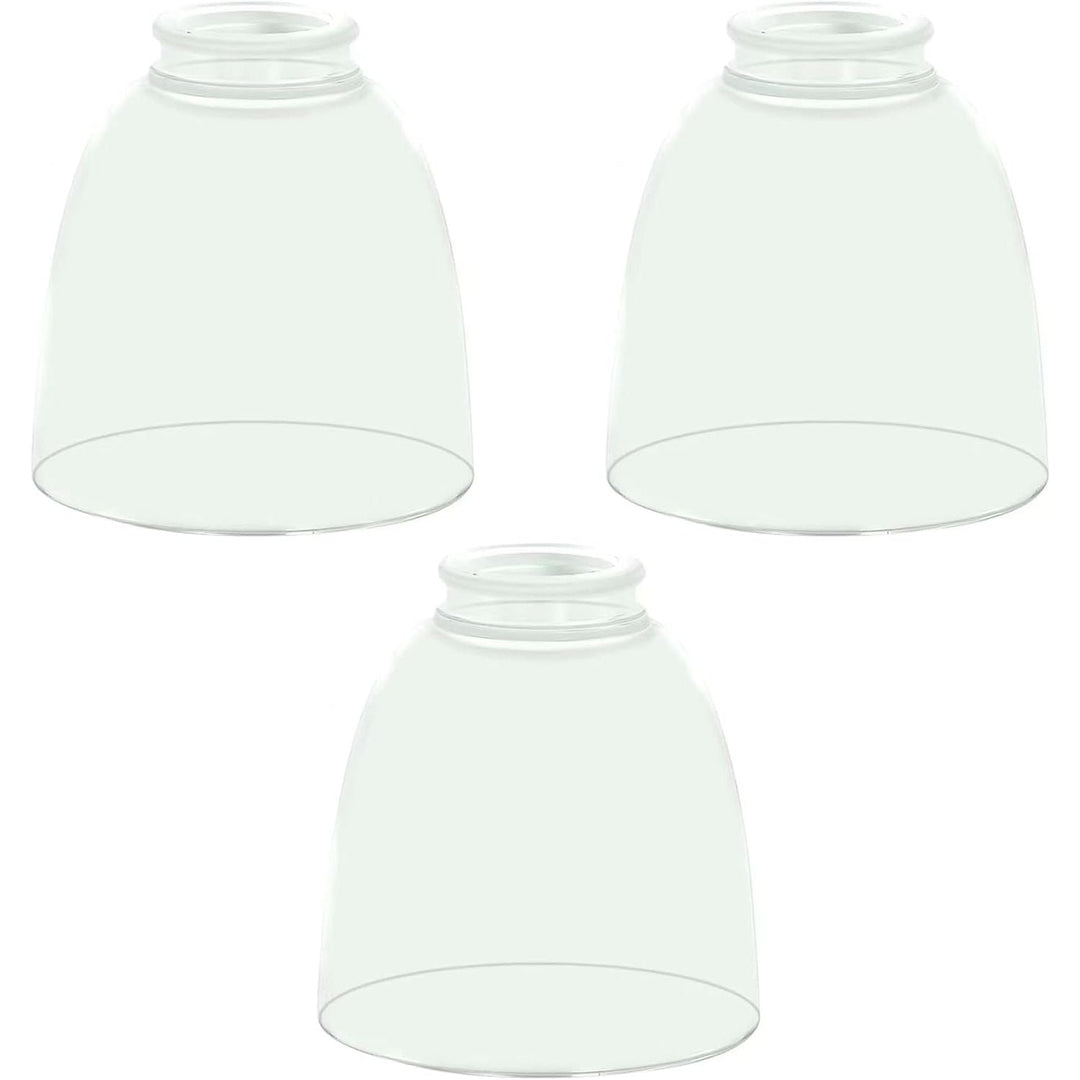 Eietonte 3 Pack Clear Glass Shade Replacements, Ceiling Fan Light Covers Glass Globes Lampshades for Chandelier, 4.92"High, 4.72"Diameter, 1.65 "Fitter, High Transmittance Bell Shaped Glass Shades - Just Closeouts Canada Inc.