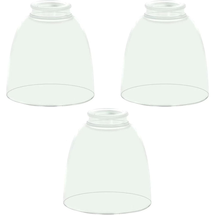 Eietonte 3 Pack Clear Glass Shade Replacements, Ceiling Fan Light Covers Glass Globes Lampshades for Chandelier, 4.92"High, 4.72"Diameter, 1.65 "Fitter, High Transmittance Bell Shaped Glass Shades - Just Closeouts Canada Inc.