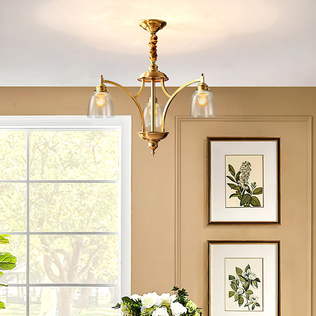 Eietonte 3 Pack Clear Glass Shade Replacements, Ceiling Fan Light Covers Glass Globes Lampshades for Chandelier, 4.92"High, 4.72"Diameter, 1.65 "Fitter, High Transmittance Bell Shaped Glass Shades - Just Closeouts Canada Inc.