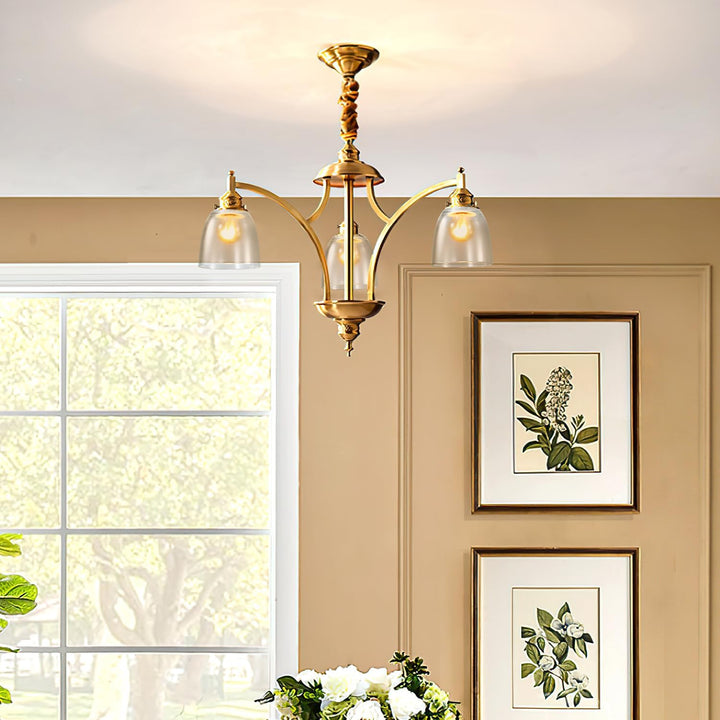 Eietonte 3 Pack Clear Glass Shade Replacements, Ceiling Fan Light Covers Glass Globes Lampshades for Chandelier, 4.92"High, 4.72"Diameter, 1.65 "Fitter, High Transmittance Bell Shaped Glass Shades - Just Closeouts Canada Inc.