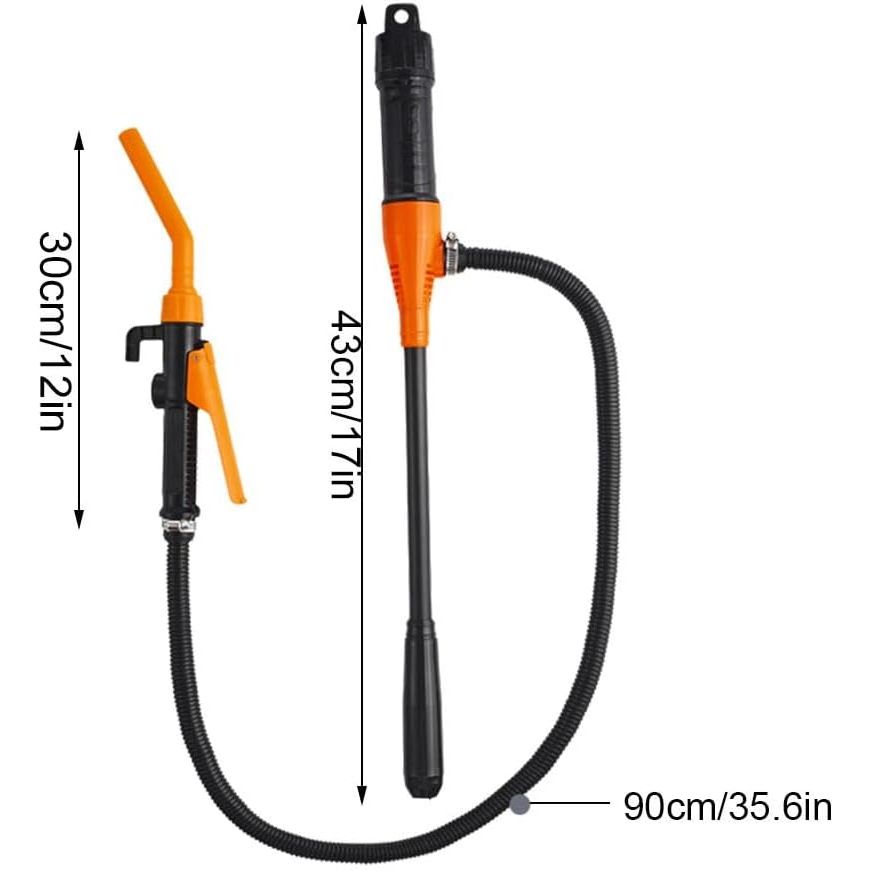 Electric Fuel Transfer Pump Powered,3GPM Portable Fluid Transfer Siphon Pump with Oil Pipeline,Battery Gas Pumps with Adjustable Flow Control Nozzle,for Gasoline Diesel Oil Gas Water Fish Tank - Just Closeouts Canada Inc.X004YP159X