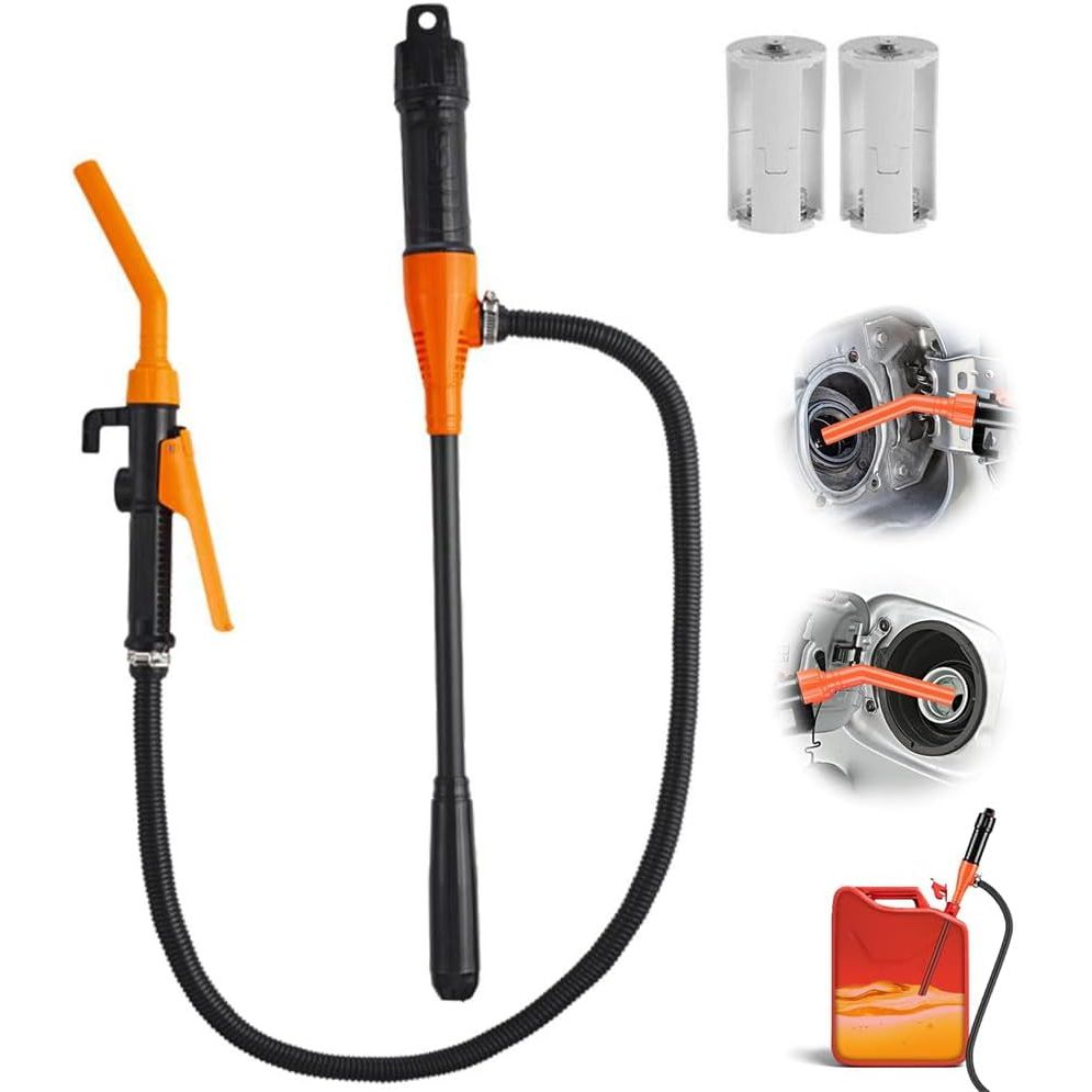 Electric Fuel Transfer Pump Powered,3GPM Portable Fluid Transfer Siphon Pump with Oil Pipeline,Battery Gas Pumps with Adjustable Flow Control Nozzle,for Gasoline Diesel Oil Gas Water Fish Tank - Just Closeouts Canada Inc.X004YP159X