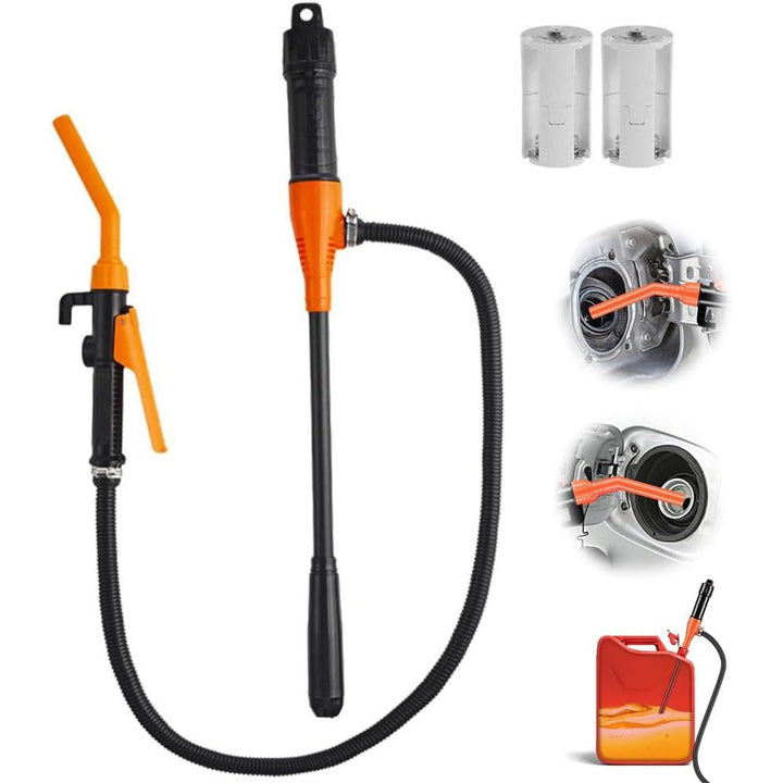 Electric Fuel Transfer Pump Powered,3GPM Portable Fluid Transfer Siphon Pump with Oil Pipeline,Battery Gas Pumps with Adjustable Flow Control Nozzle,for Gasoline Diesel Oil Gas Water Fish Tank - Just Closeouts Canada Inc.X004YP159X