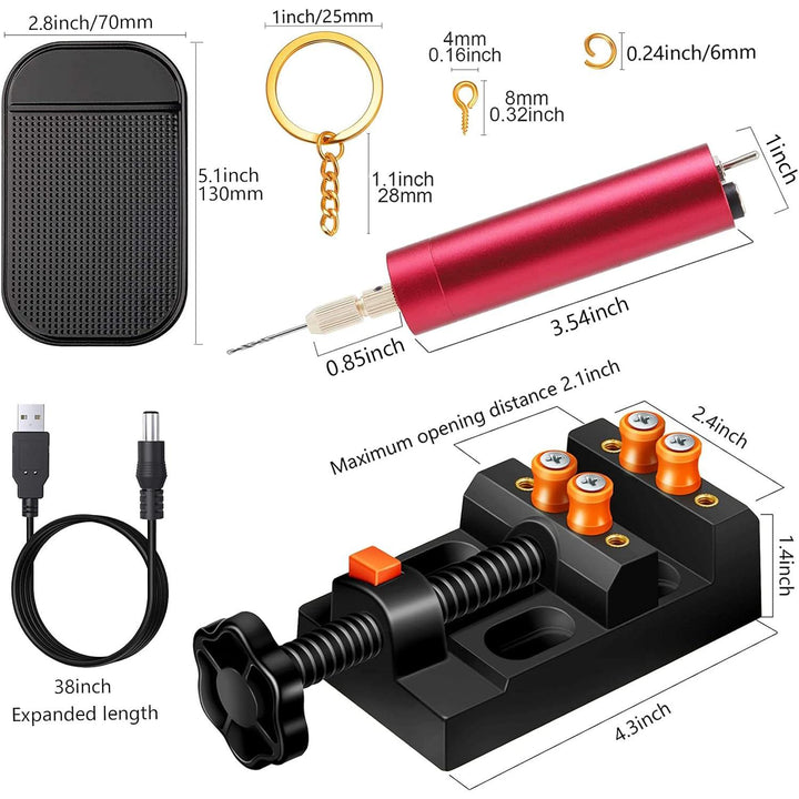 Electric Resin Drill Set, Precision Hand Drill Kit for DIY Resin Keychains Jewelry Making - Just Closeouts Canada Inc.