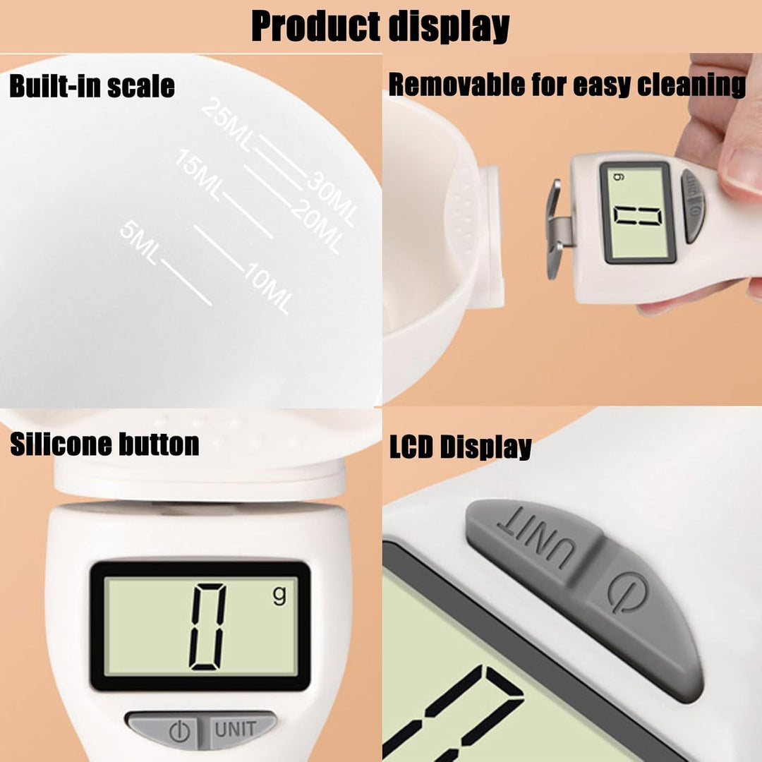 Electronic Measuring Spoon, Digital Measuring Spoon with Conversion, 800g/1g High Precision with LCD Screen, Household Weighing Scoop for Cooking Baking Pet Food (1Pc) - Just Closeouts Canada Inc.X004YXVJEB