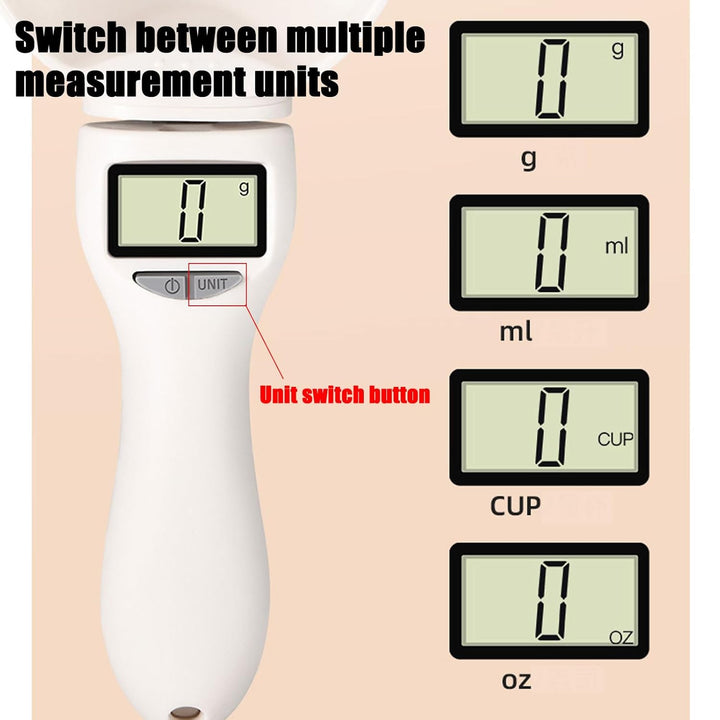 Electronic Measuring Spoon, Digital Measuring Spoon with Conversion, 800g/1g High Precision with LCD Screen, Household Weighing Scoop for Cooking Baking Pet Food (1Pc) - Just Closeouts Canada Inc.X004YXVJEB