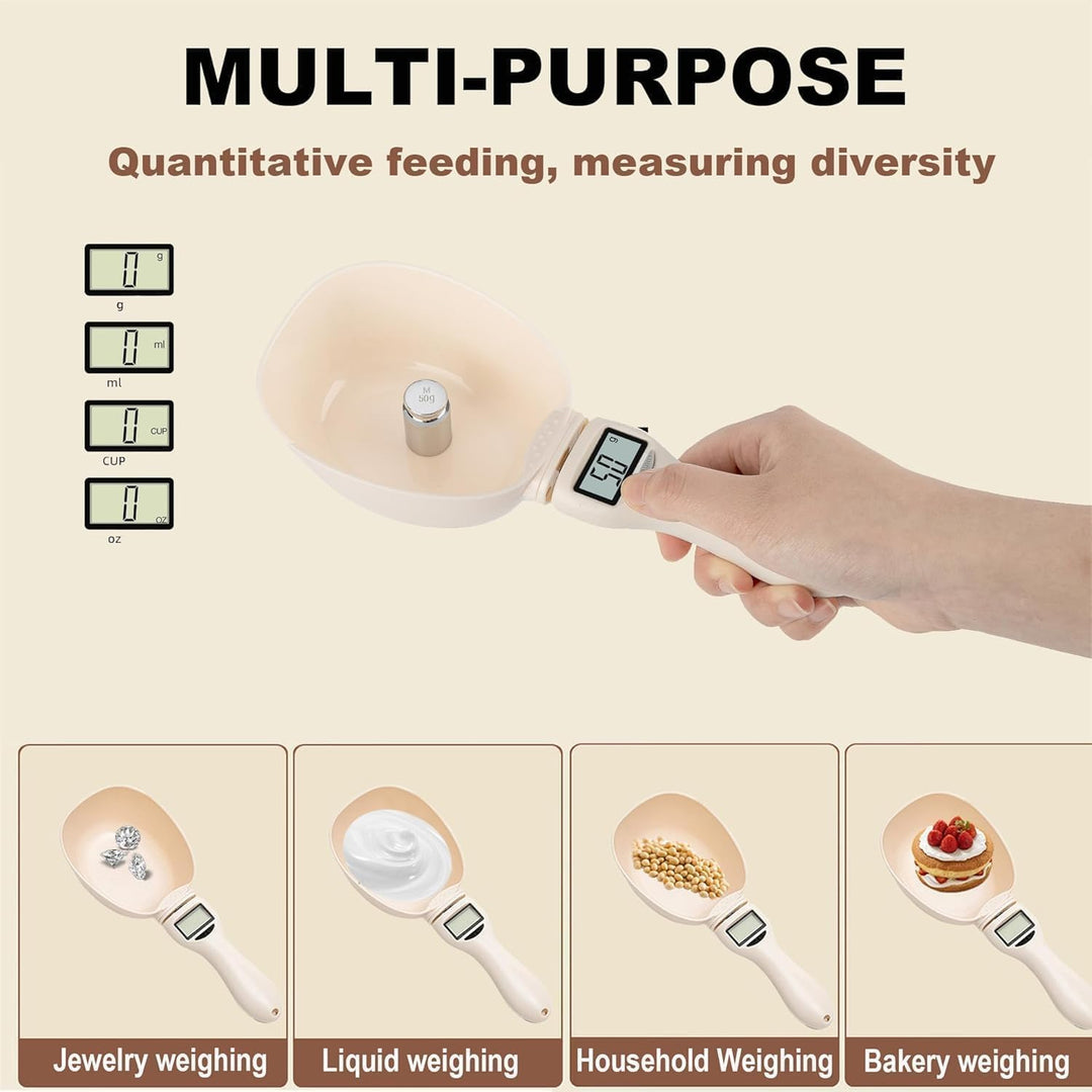 Electronic Measuring Spoon, Digital Measuring Spoon with Conversion, 800g/1g High Precision with LCD Screen, Household Weighing Scoop for Cooking Baking Pet Food (2Pcs) - Just Closeouts Canada Inc.X004YXTQAZ