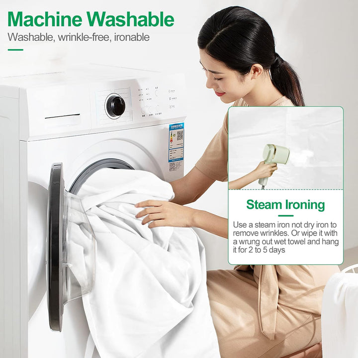 EMART 10x10 ft White Backdrop for Photography, Large Party Photo Background Curtain Drapes, Washable Polyester Fabric Back Drop Screen Sheet for Birthday Video Studio Portrait Photoshoot - Just Closeouts Canada Inc.