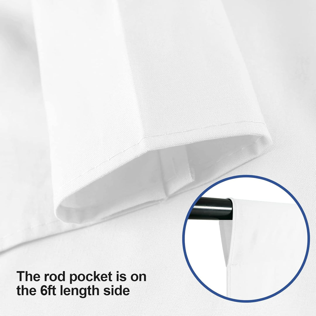 EMART 10x10 ft White Backdrop for Photography, Large Party Photo Background Curtain Drapes, Washable Polyester Fabric Back Drop Screen Sheet for Birthday Video Studio Portrait Photoshoot - Just Closeouts Canada Inc.