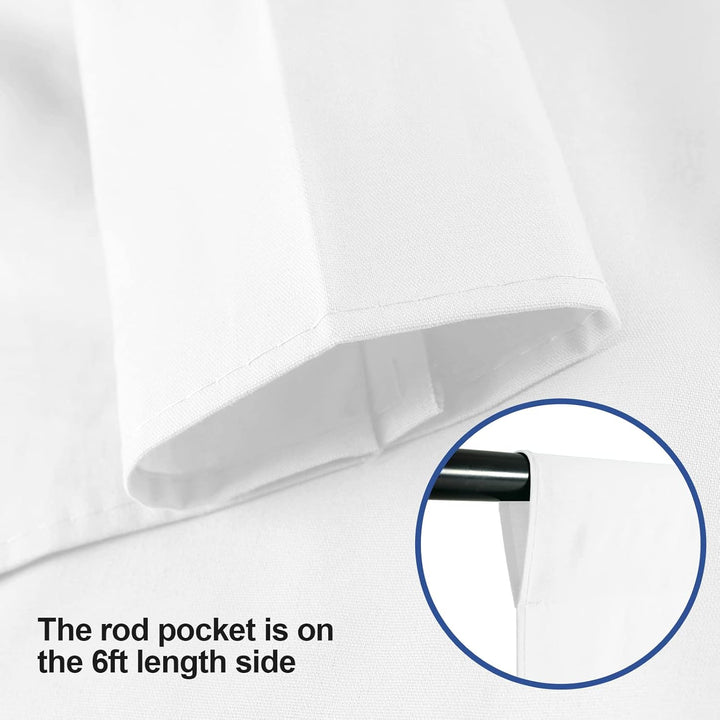 EMART 10x10 ft White Backdrop for Photography, Large Party Photo Background Curtain Drapes, Washable Polyester Fabric Back Drop Screen Sheet for Birthday Video Studio Portrait Photoshoot - Just Closeouts Canada Inc.