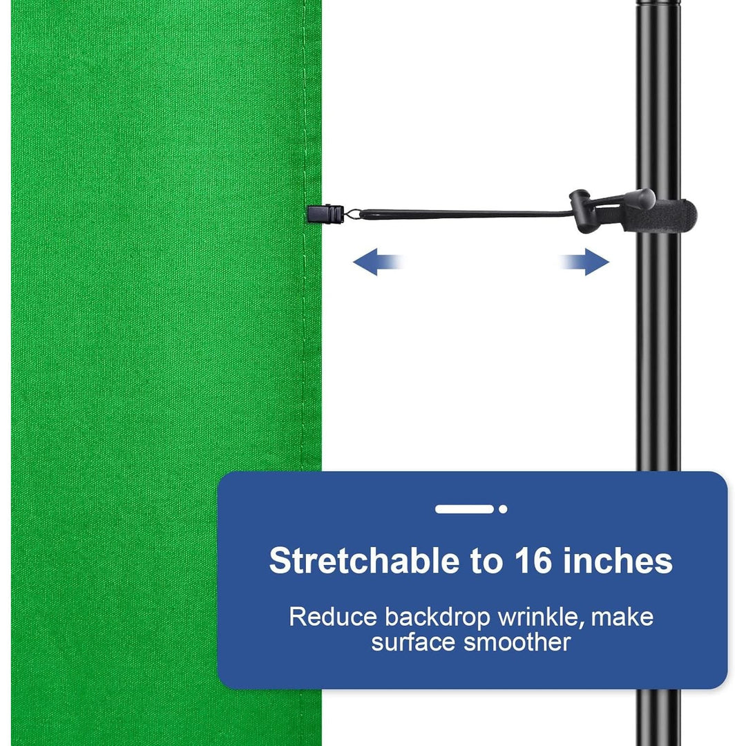 EMART Green Screen Backdrop, Photography Greenscreen Background for Streaming Zoom, Small Photo Muslin Green Chromakey Cloth Fabric Curtain with 4 Backdrop Clip - Just Closeouts Canada Inc.
