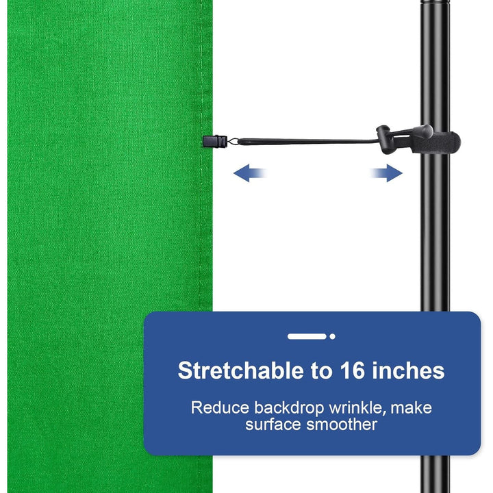 EMART Green Screen Backdrop, Photography Greenscreen Background for Streaming Zoom, Small Photo Muslin Green Chromakey Cloth Fabric Curtain with 4 Backdrop Clip - Just Closeouts Canada Inc.