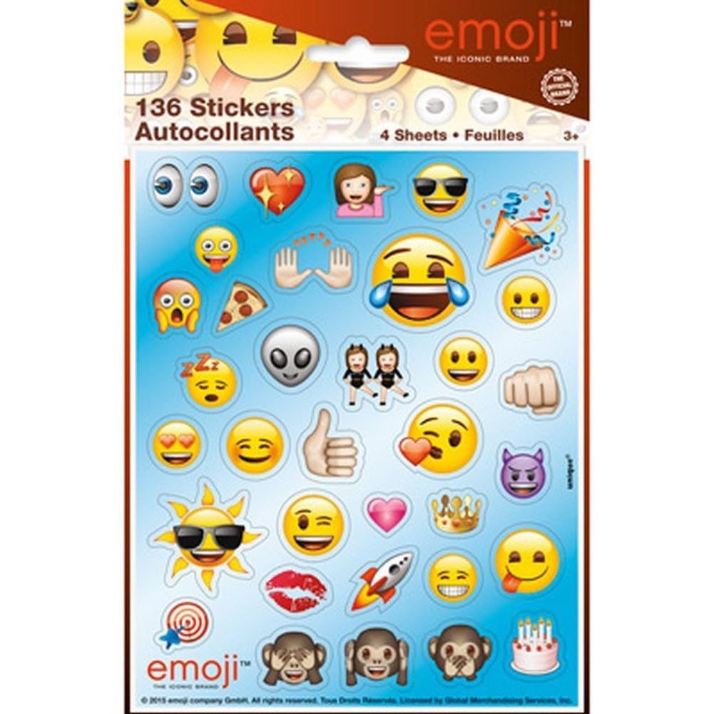 Emoji Sticker Sheets, 4ct - Just Closeouts Canada Inc.011179506262