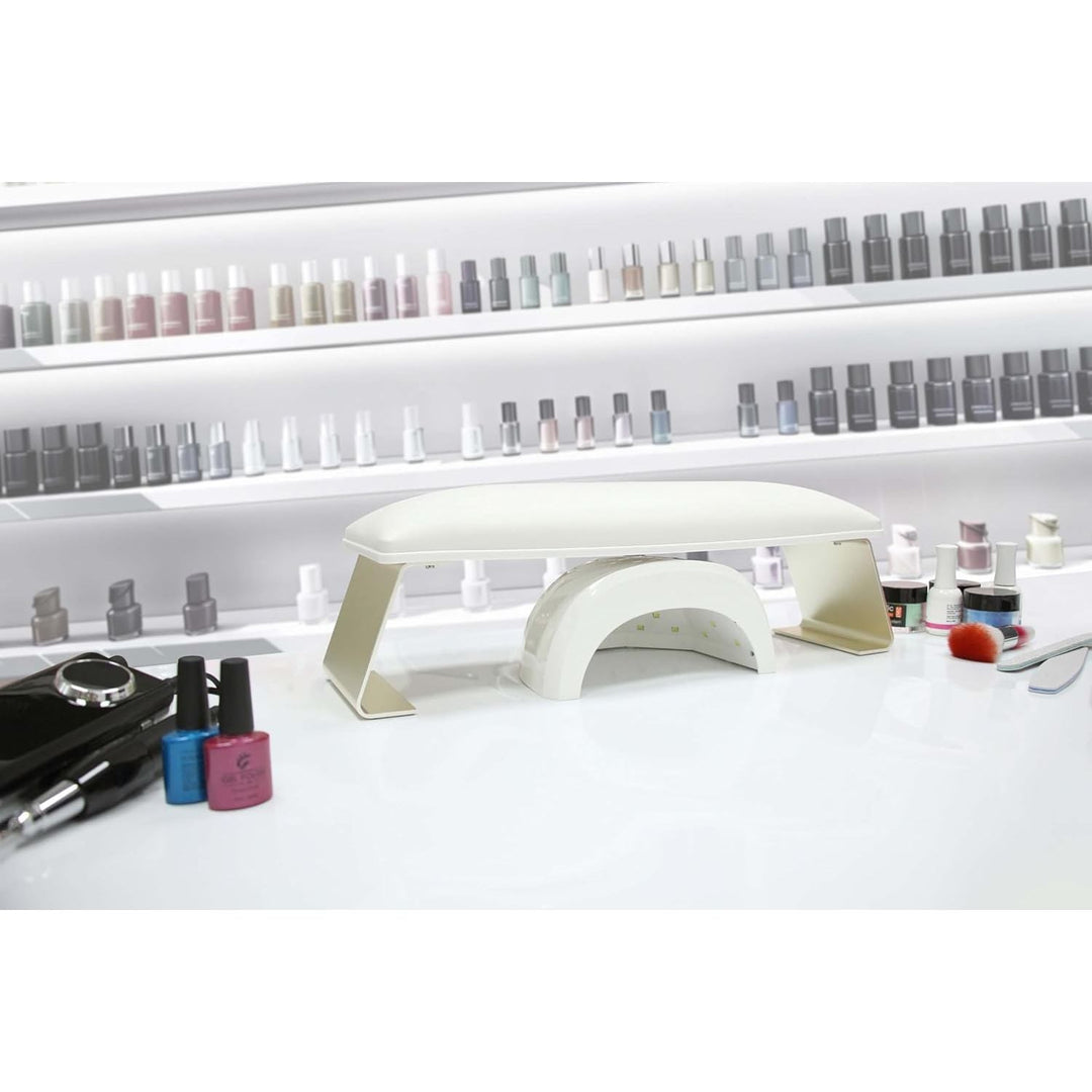 Erasable Arm Rest for Nails Tech, Luxury Nail Arm Rest Manicure Hand Rest Stand with Non - Slip Aluminum Alloy Legs, Cleanable Technology Leather, Nail Gel Polish Can Be Wiped Off, HR602 - Just Closeouts Canada Inc.