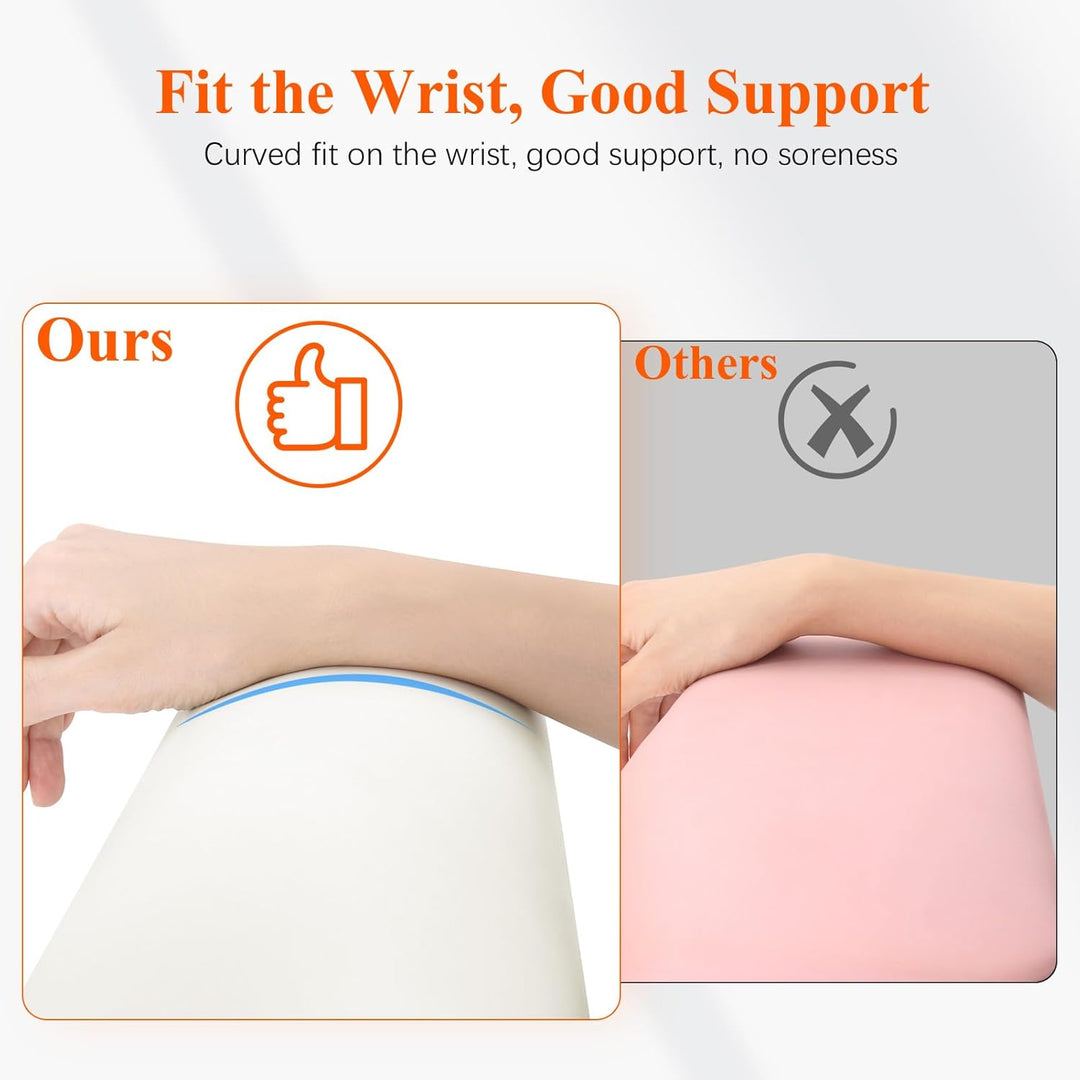 Erasable Arm Rest for Nails Tech, Luxury Nail Arm Rest Manicure Hand Rest Stand with Non - Slip Aluminum Alloy Legs, Cleanable Technology Leather, Nail Gel Polish Can Be Wiped Off, HR602 - Just Closeouts Canada Inc.