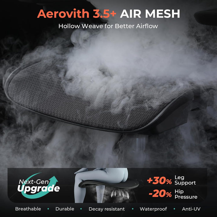 Ergonomic Mesh Office Chair, Adjustable Lumbar High Back Desk Chair 400lbs, 4D Flip - up Arms, 3 - Level Tilt Backrest, 3D Headrest, PU Wheels, Swivel Rolling - Just Closeouts Canada Inc.