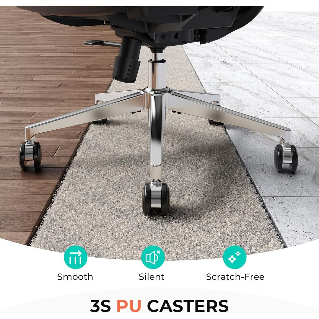 Ergonomic Mesh Office Chair, Adjustable Lumbar High Back Desk Chair 400lbs, 4D Flip - up Arms, 3 - Level Tilt Backrest, 3D Headrest, PU Wheels, Swivel Rolling - Just Closeouts Canada Inc.