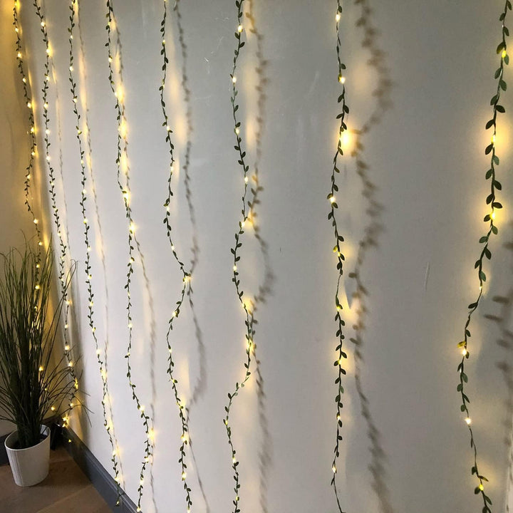 EShing Fairy Lights with Vines, USB Powered 33ft 100LED String Lights with 33ft Artificial Green Leaf Garland for Wall DIY Craft Party Wedding Home Decor (Warm) - Just Closeouts Canada Inc.
