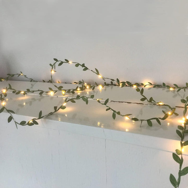 EShing Fairy Lights with Vines, USB Powered 33ft 100LED String Lights with 33ft Artificial Green Leaf Garland for Wall DIY Craft Party Wedding Home Decor (Warm) - Just Closeouts Canada Inc.