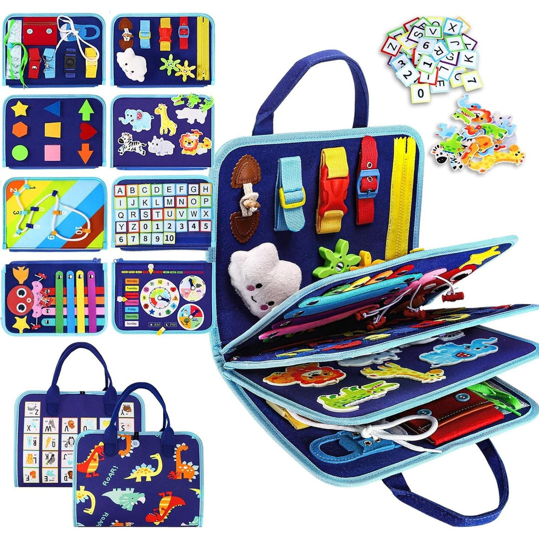 Esjay Busy Board for Toddlers, Montessori Toys for Boys, Sensory Board Toy Educational Activities for Fine Motor Skills Learning, Birthday Gifts for Boys Toddler, Toys for Travel Airplane Car - Just Closeouts Canada Inc.