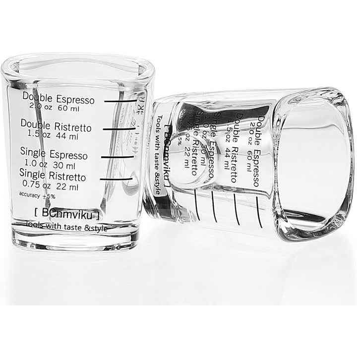 Espresso Shot Glasses Liquid Heavy Sturdy Glass Square Shot Glasses Measuring Cup Wine Glass 2 Pack 2oz/60ml by BCnmviku (2) - Just Closeouts Canada Inc.