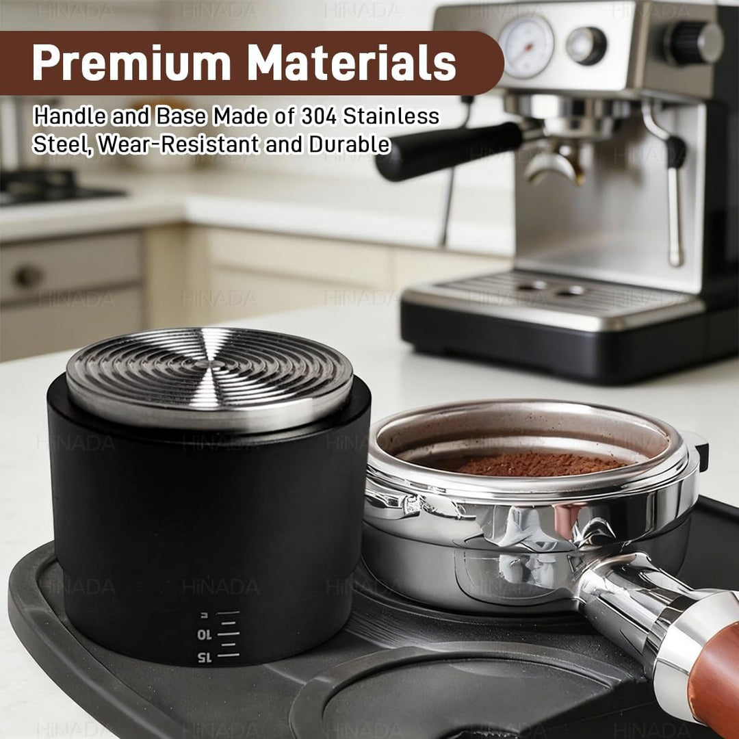 Espresso Tamper 53mm, 3-in-1 Coffee Distributor with WDT Tool, Adjustable Depth Coffee Tamper with Calibrated Spring, Professional Barista Espresso Accessories (53mm) - Just Closeouts Canada Inc.X004YRANTT