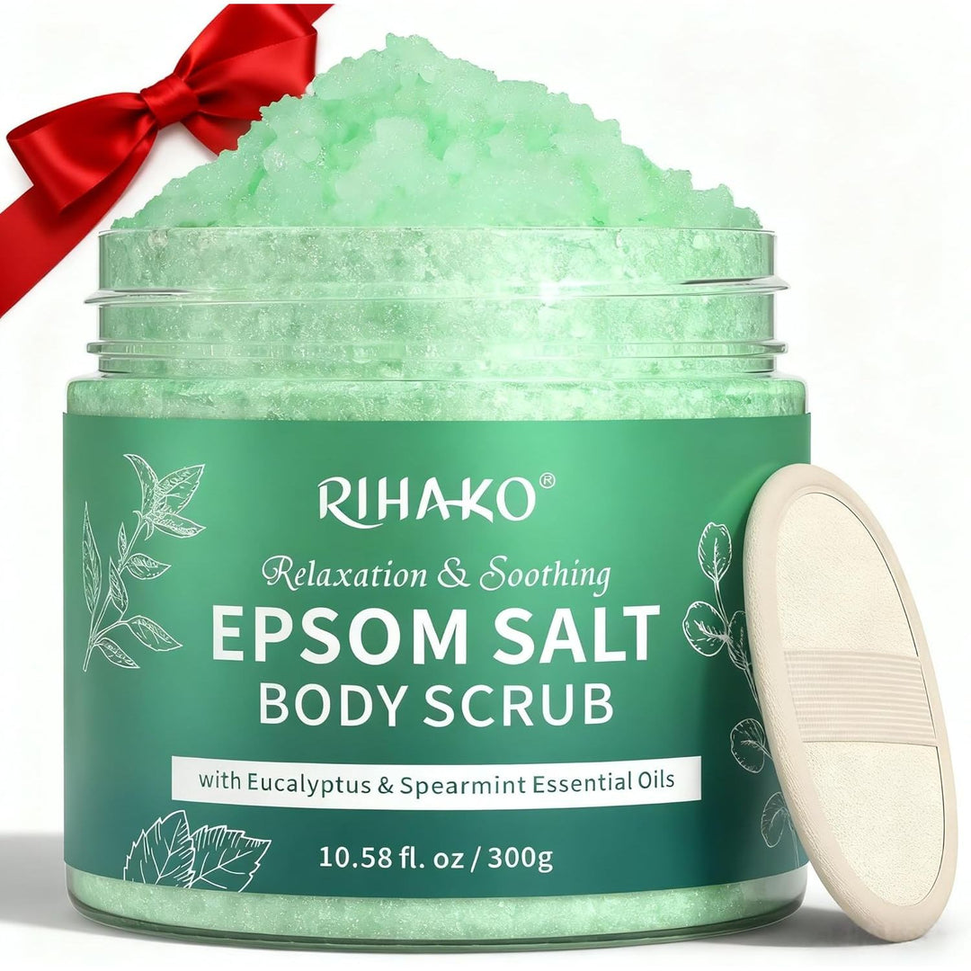 Eucalyptus Spearmint Epsom Salt Body Scrub Ð Exfoliating & Refreshing Body Exfoliator for Smooth Skin, Stress Relief & Relaxation Ð Deep Cleansing Spa Scrub with Essential OilsÐ Valentine 's Day Gift - Just Closeouts Canada Inc.X004RF7TIV