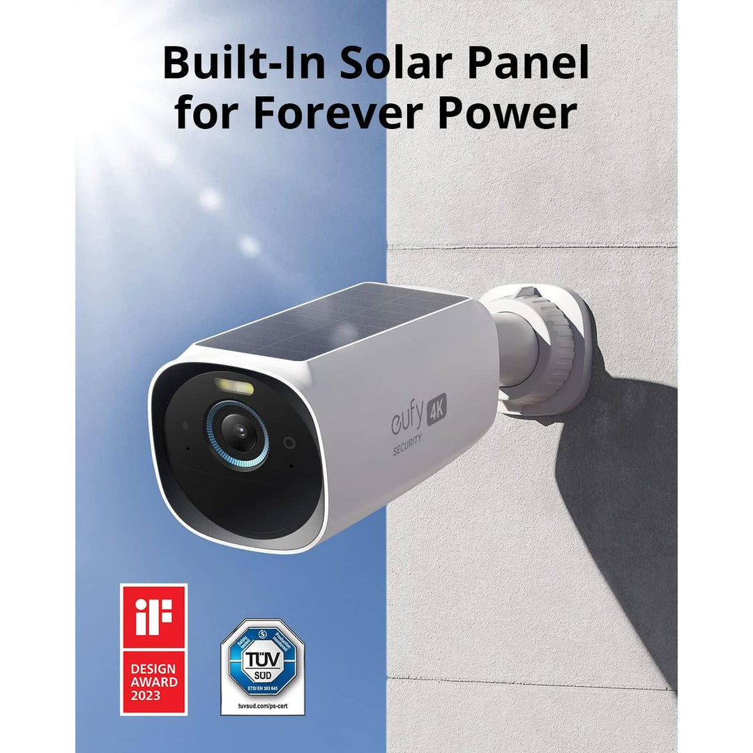 Eufy Security Add - on Camera, 4K Camera, Forever Power with Solar Panel, Requires Home Base 3 - Just Closeouts Canada Inc.