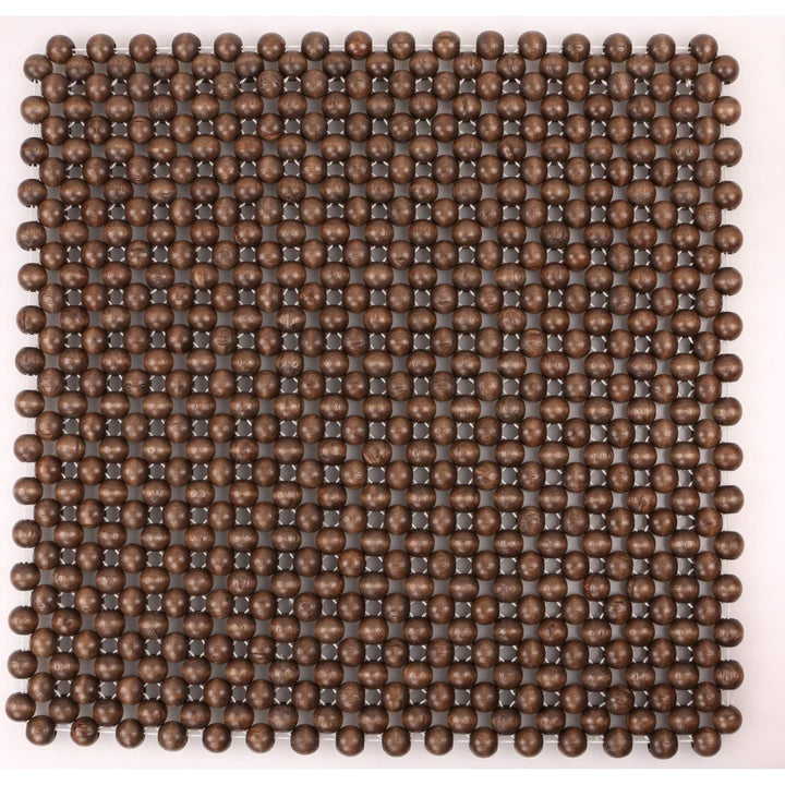 EXCEL LIFE Natural Wood Beaded Seat Cover Pad Mat Comfy Cool Summer Massage Seat Cushion (Square) Medium Size for Car, Sedan,SUV Office Chair - Just Closeouts Canada Inc.