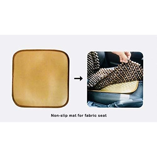 EXCEL LIFE Natural Wood Beaded Seat Cover Pad Mat Comfy Cool Summer Massage Seat Cushion (Square) Medium Size for Car, Sedan,SUV Office Chair - Just Closeouts Canada Inc.