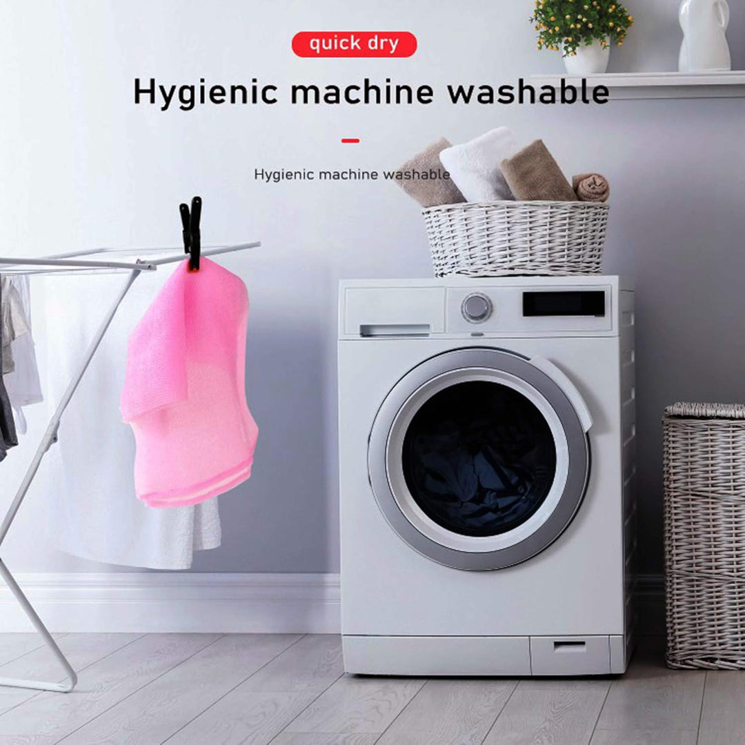 Exfoliating Washcloth Body Scrubber Back Scrubber for Shower Japanese Beauty Washcloth Bath Wash Cloth Korean Exfoliation Luffah Towel Net Sponge Loofah Body Scrub 3 Pack - Just Closeouts Canada Inc.