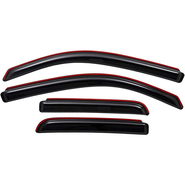 Extra Durable Clip - on in - Channel Auto Vent Window Visor, Fits 2014 - 2020 Nissan Rogue (EXCLUDES Rogue Sport), UV Protection Rain Guard, Original Wind Deflector, No - Drill, Dark Smoke, 4 - Pcs - Just Closeouts Canada Inc.X002NHGDEL