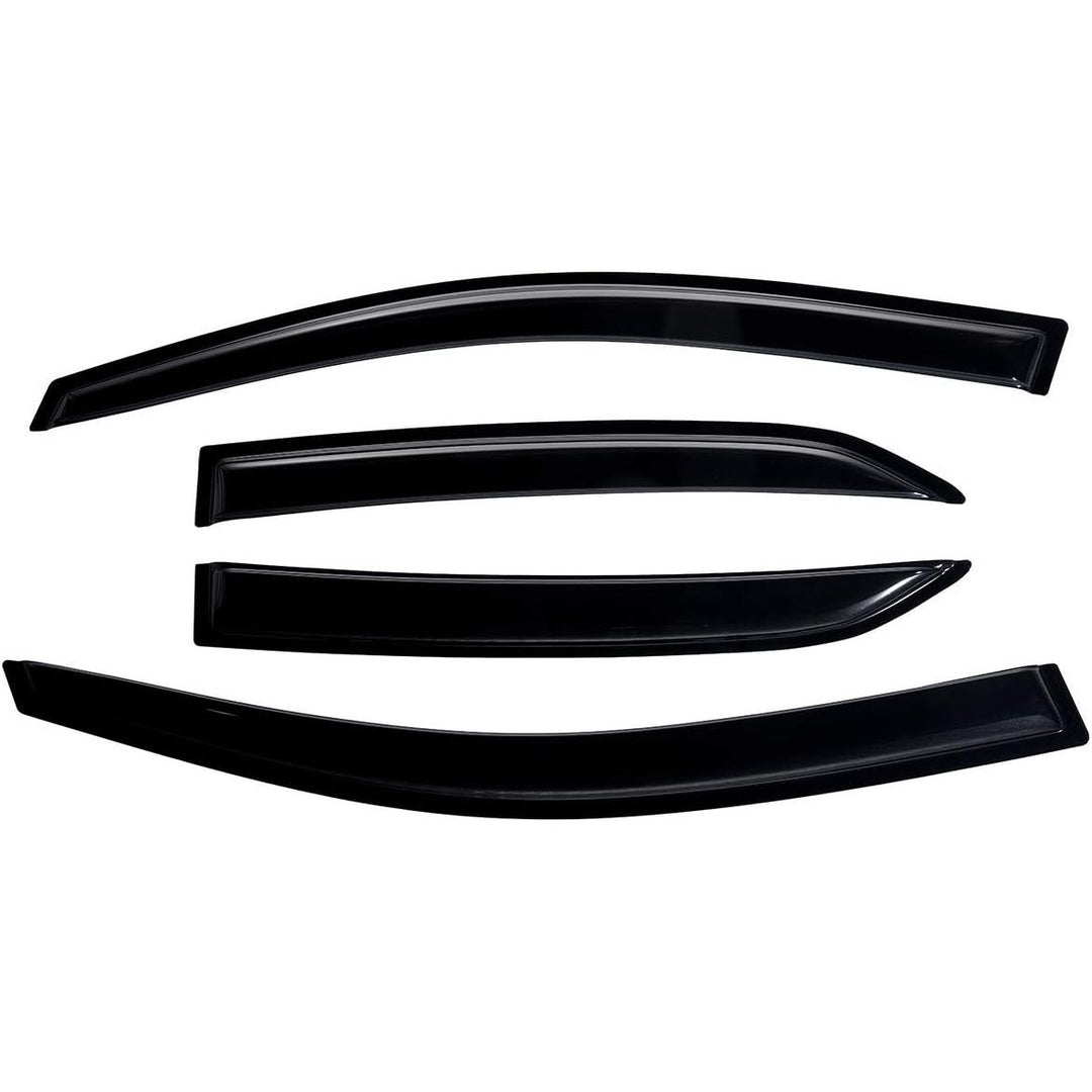 Extra Durable Outside - Mount Auto Vent Window Visor, Fits 2009 - 2013 Toyota Corolla Sedan, UV Protection Rain Guard, Original Wind Deflector, No - Drill Easy Install, Dark Smoke, 4 - Pcs - Just Closeouts Canada Inc.X001XGEDJ5