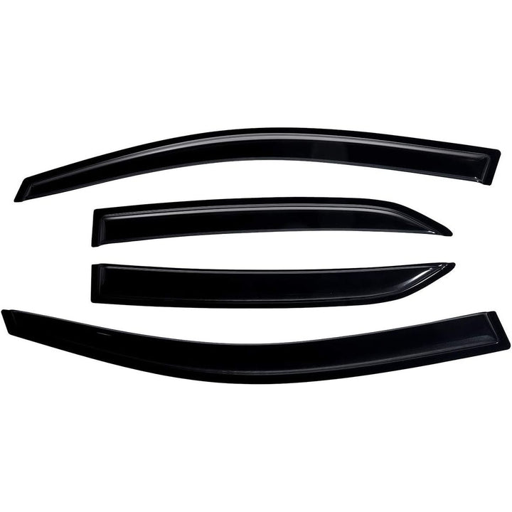 Extra Durable Outside - Mount Auto Vent Window Visor, Fits 2009 - 2013 Toyota Corolla Sedan, UV Protection Rain Guard, Original Wind Deflector, No - Drill Easy Install, Dark Smoke, 4 - Pcs - Just Closeouts Canada Inc.X001XGEDJ5