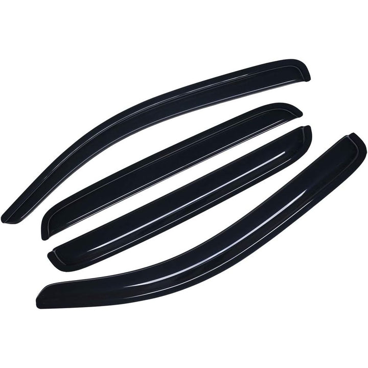 Extra Durable Outside - Mount Auto Vent Window Visor, Fits 2016 - 2023 Toyota Tacoma, Double Cab, UV Protection Rain Guard, Original Wind Deflector, No - Drill Easy Install, Dark Smoke, 4 - Pcs - Just Closeouts Canada Inc.X002207735
